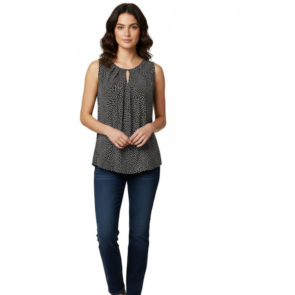 Jones New York Polka Dot Top Size Medium NWT